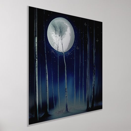 Moonlite Birch Trees Foliendrucke (Ablage )