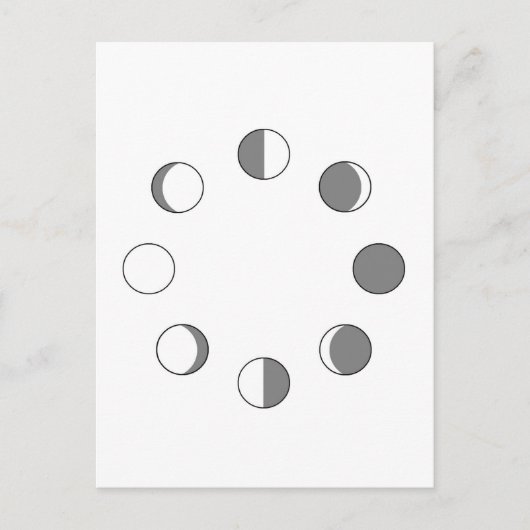 MOONPHASEN POSTKARTE (Vorderseite)