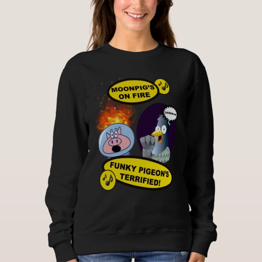Moonpig's on Fire Funky Pigeon's Terrified Amusing Sweatshirt (Vorderseite)