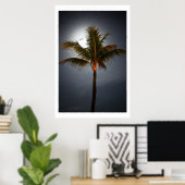 Moonrise auf Palm Poster (Heimbüro)