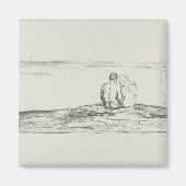 Moonrise (ca. 1908–1909) by Edvard Munch Magnet (Vorne)