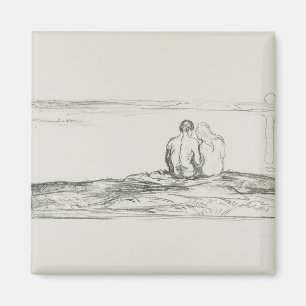 Moonrise (ca. 1908–1909) by Edvard Munch Magnet