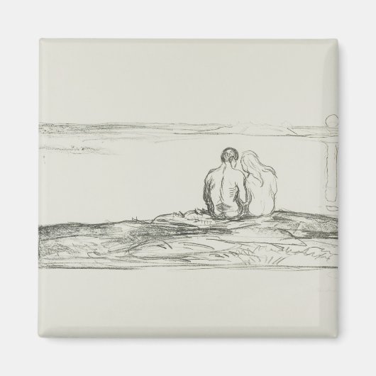 Moonrise (ca. 1908–1909) by Edvard Munch Magnet (Vorne)