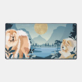 MOONRISE CELESTIALS Chow-Schreibtischmatte Schreibtischunterlage (Vorderseite)