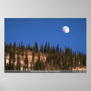 Moonrise, Dawson-Stadt, Yukon-Territorium Poster