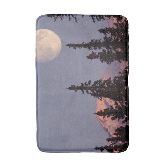 Moonrise Early Winter | Ankerplatz, Alaska Badematte (Vorderseite Vertikal)