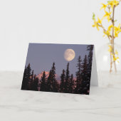Moonrise Early Winter | Ankerplatz, Alaska Karte (Gelbe Blume)