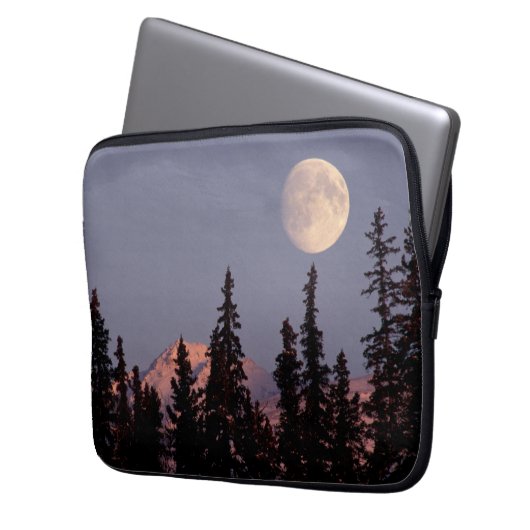 Moonrise Early Winter | Ankerplatz, Alaska Laptopschutzhülle (Vorderseite Links)