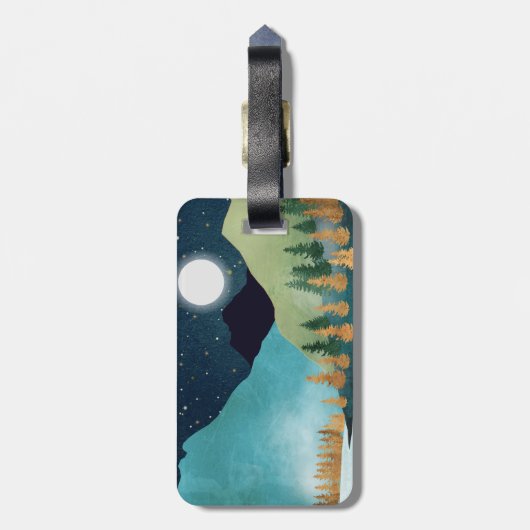 Moonrise Lake Gepäckanhänger (Rückseite vertikal)