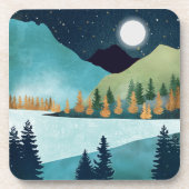 Moonrise Lake Getränkeuntersetzer (Vorderseite)