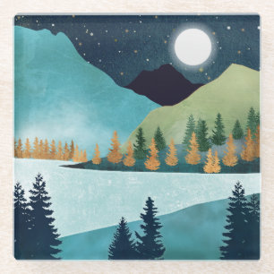 Moonrise Lake Glasuntersetzer