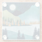 Moonrise Lake Glasuntersetzer (Rückseite)