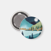 Moonrise Lake Magnet (Vorderseite/Rückseite)