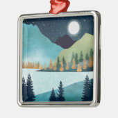 Moonrise Lake Ornament Aus Metall (Links)
