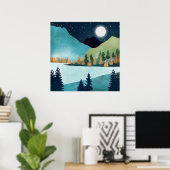 Moonrise Lake Poster (Heimbüro)