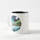 Moonrise Lake Zweifarbige Tasse (Vorderseite Links)