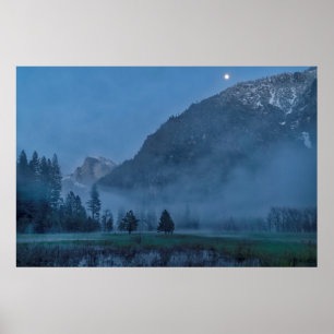Moonrise & Nebst Leidig Meadow Poster