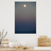 Moonrise Over Ocean #4711 Poster (Küche)