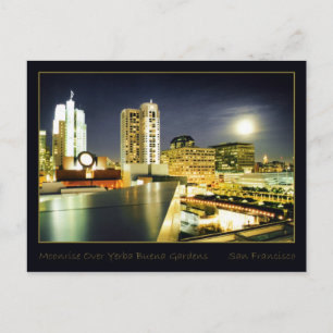 Moonrise Over Yerba Buena Gardens Postkarte