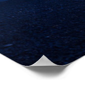 Moonrise reflection on ocean and sea stacks poster (Ecke)