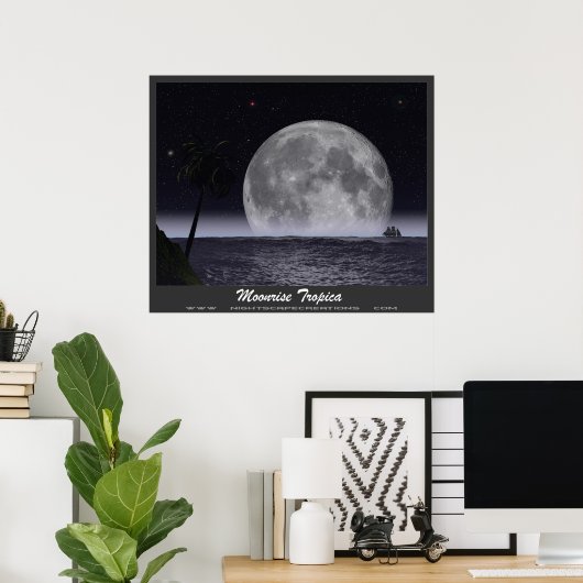 Moonrise Tropica Poster (Heimbüro)
