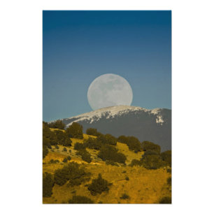 Moonrise über dem Berg Sangre de Cristo, Fotodruck