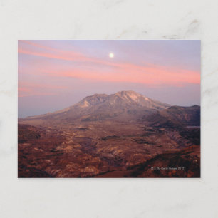 Moonrise über dem Berg St. Helens Postkarte