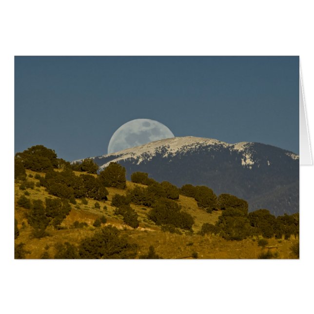 Moonrise über dem Sangre de Cristo, (Vorderseite (Horizontal))