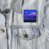 Moonrise über den Hood winter, Oregon Button (Beispiel)