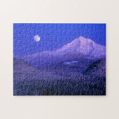 Moonrise über den Hood winter, Oregon Puzzle (Horizontal)