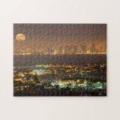 Moonrise über der Skyline von San Diego Puzzle (Horizontal)