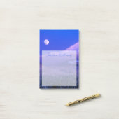 Moonrise über Hood Oregon im Winter Post-it Klebezettel (Auf Schreibtisch)