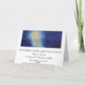 Moonrise über Michigansee II Karte (Rückseite)