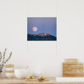 Moonrise über Pienza Poster (Küche)