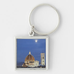 Moonrise und Florenz Kathedrale, Basilica di Schlüsselanhänger