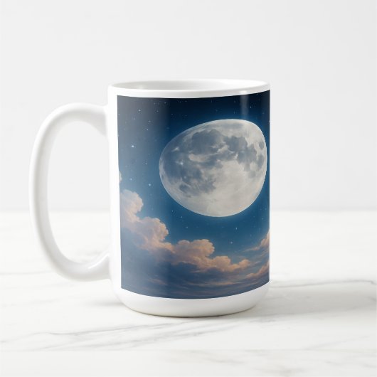 Moonrise und weiche Wolken Kaffeetasse (Links)