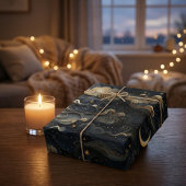 Moon's Journey: 3D Night Sky Design Geschenkpapier