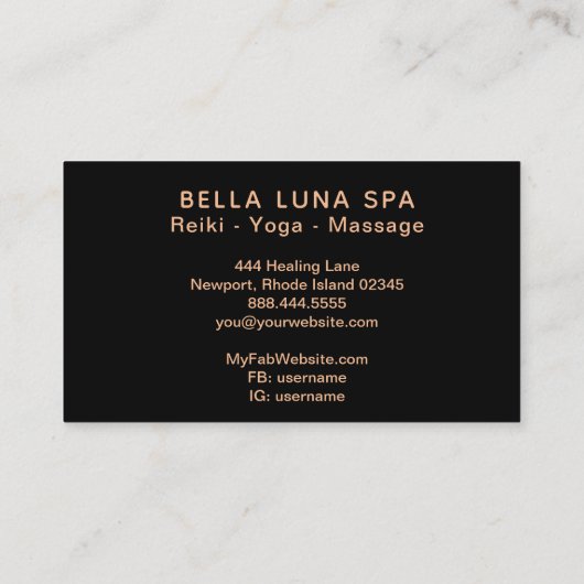 *~* Moons Mondkosmos-Mond UniversumShaman Visitenkarte (Rückseite)