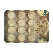 Moon's Mystique - Antiquitätenphasen des Mondes Ca Magnet (Horizontal)