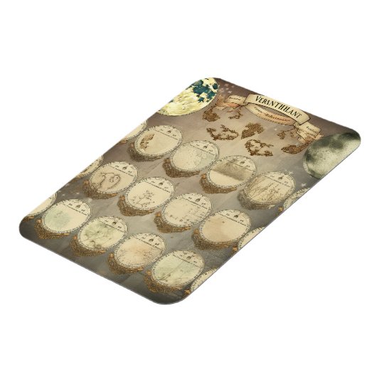 Moon's Mystique - Antiquitätenphasen des Mondes Ca Magnet (Linke Seite)