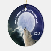 Moon's Zeuge: Der Wolf's Mitternachtshewl Anpassen Keramik Ornament (Links)