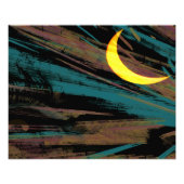 Moonscape am Nachthimmel Fotodruck (Vorne)