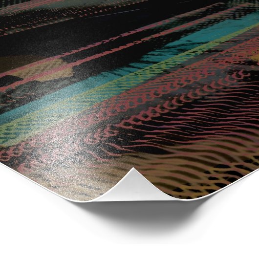 Moonscape am Nachthimmel Fotodruck (Ecke)