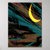 Moonscape am Nachthimmel Poster (Vorne)