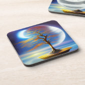 Moonscape bonsai getränkeuntersetzer (Linke Seite)