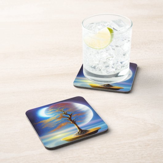 Moonscape bonsai getränkeuntersetzer (Rechte Seite)