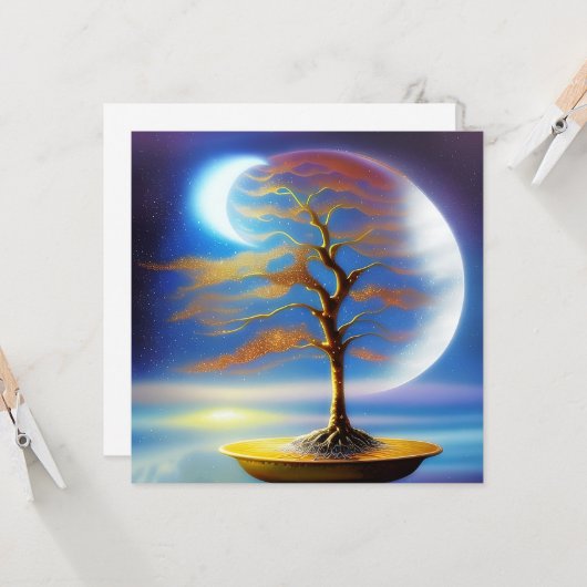 Moonscape bonsai karte (Vorderseite/Rückseite Beispiel)