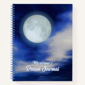 Moonscape im Moonlit Clouds Dream Journal Notizblock (Vorderseite)