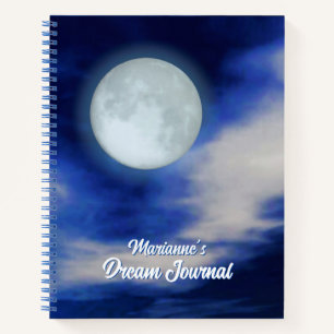 Moonscape im Moonlit Clouds Dream Journal Notizblock