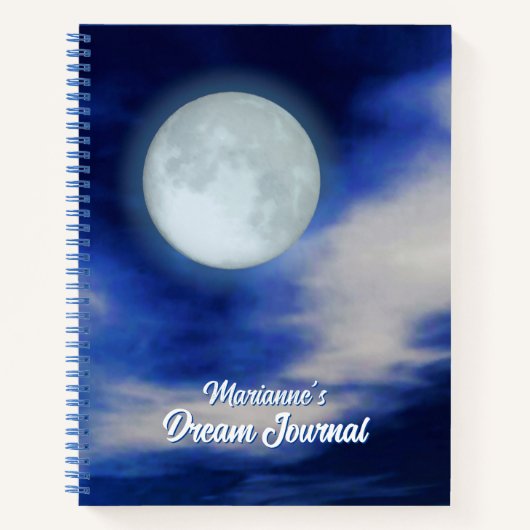 Moonscape im Moonlit Clouds Dream Journal Notizblock (Vorderseite)
